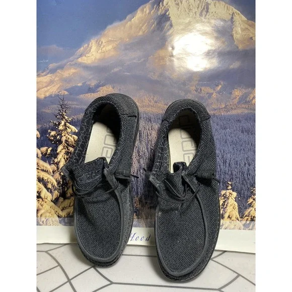 Hey Dudes Mens Wally Size 10 Black - Picture 1 of 9